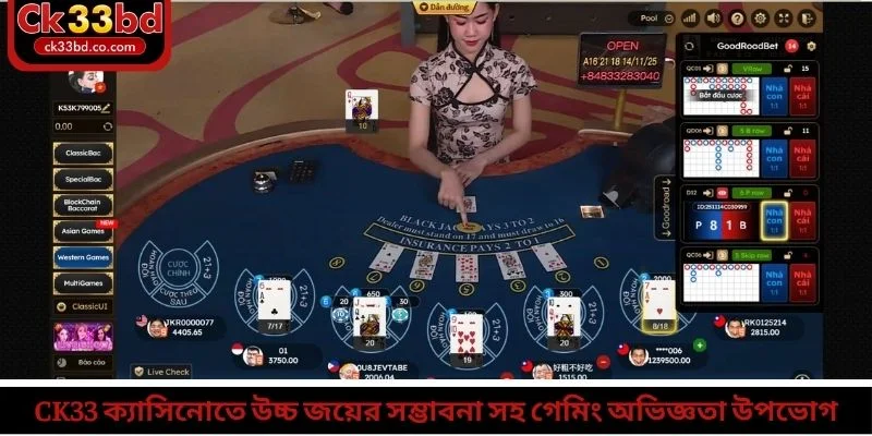 CK33 ক্যাসিনোতে উচ্চ জয়ের সম্ভাবনা সহ গেমিং অভিজ্ঞতা উপভোগ করুন