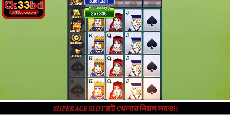Super Ace Slot স্লট খেলার নিয়ম সহজ।