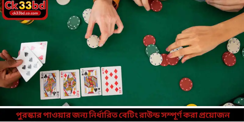পুরস্কার পাওয়ার জন্য নির্ধারিত বেটিং রাউন্ড সম্পূর্ণ করা প্রয়োজন