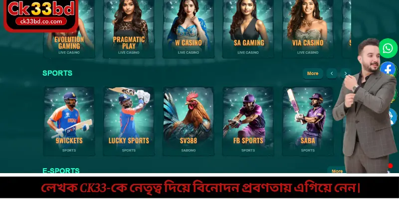 লেখক Ck33-কে নেতৃত্ব দিয়ে বিনোদন প্রবণতায় এগিয়ে নেন।